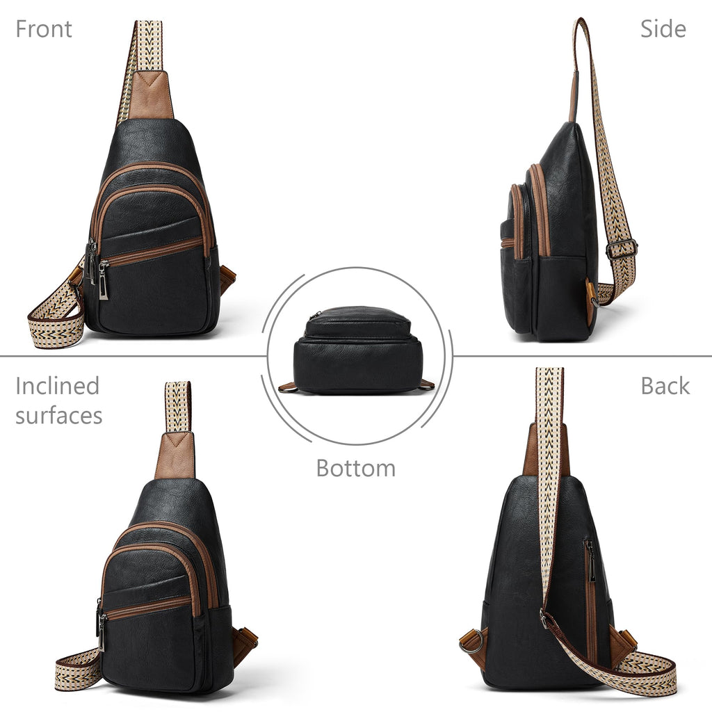 Sling Bag Crossbody Bags for Women Small Cross Body Bag Fanny Packs Chest Sling Purse for Daily Travel Leisure Sport