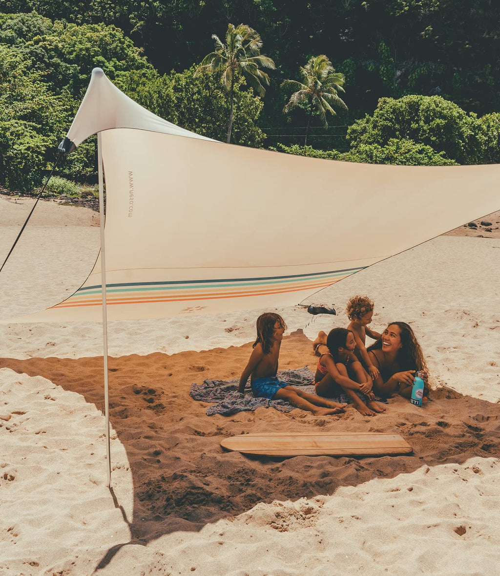 Neso Grande Portable Beach Tent Sun Shelter - Lightweight Beach Shade Canopy - Easy Setup for Family Outings - Patented Reinforced Corners - UPF 50+ Sun Protection - 7ft Tall, 9 x 9ft