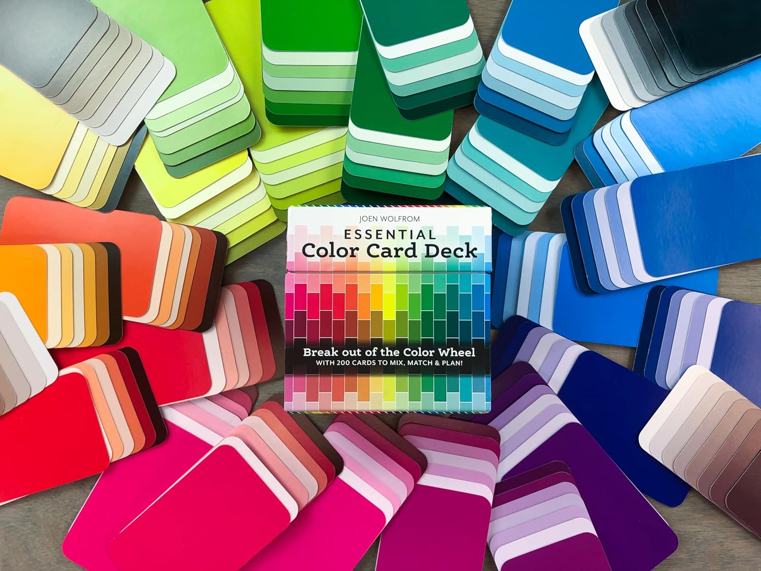 Essential Color Card Deck: Break out of the Color Wheel with 200 Cards to Mix, Match & Plan! Includes Hues, Tints, Tones, Shades & Values