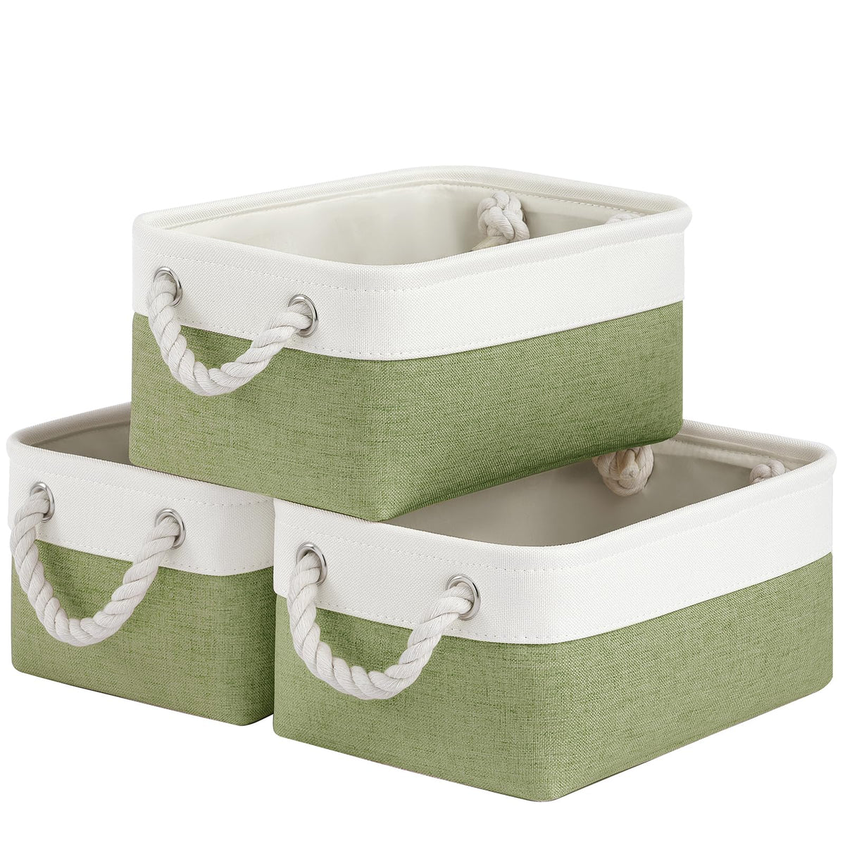 Storage Baskets for Shelves 11.8x7.9x5.2 Inch, Foldable Fabric Storage Bins with Handles, Small Storage Baskets for Organizing Closet, Office, Home Organization (1-Pack, Gray)