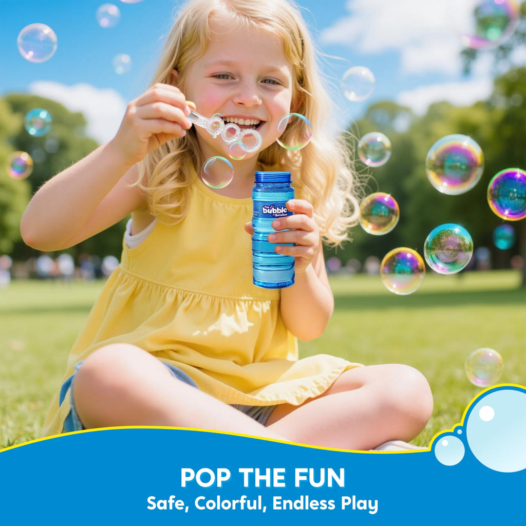 SYNCFUN 64 oz Premixed Bubble Solution, 1.9L Giant Pre-Mix Refill Solution for Bubble Machine, Bubbles for Kids, Wands, Blower, Easter, Outdoors Activity,No Mixing or Measuring