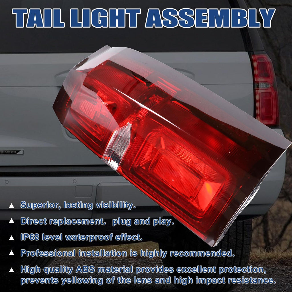 Tail Light Assembly Compatible with Chevy Tahoe Suburban 2015 2016 2017 2018 2019 2020 LED Brake Lamp Left Driver Side # 84467058 GM2800264