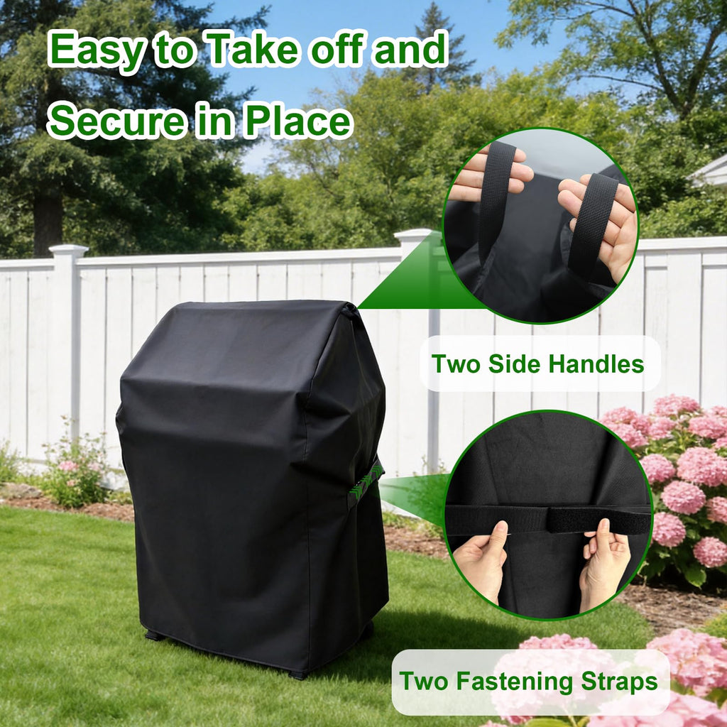 Outdoor Waterproof Small Grill Cover Fits for Weber Spirit 210 Series(E 210,S 210,E 215), Charbroil, Kenmore Grills, Heavy Duty 2 Burner BBQ Cover 30",Compared to Weber 7105