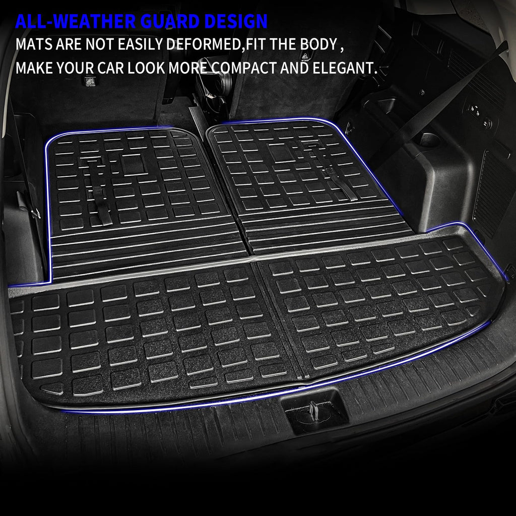 Rongtaod Back Seat Protector Compatible with 2021-2025 2026 Kia Sorento 6&7 Seats Back Seat Cover Kick Mats Cargo Liner Trunk Mat TPE All Weather 2024 Sorento Accessories (2nd Row Backrest Mat)