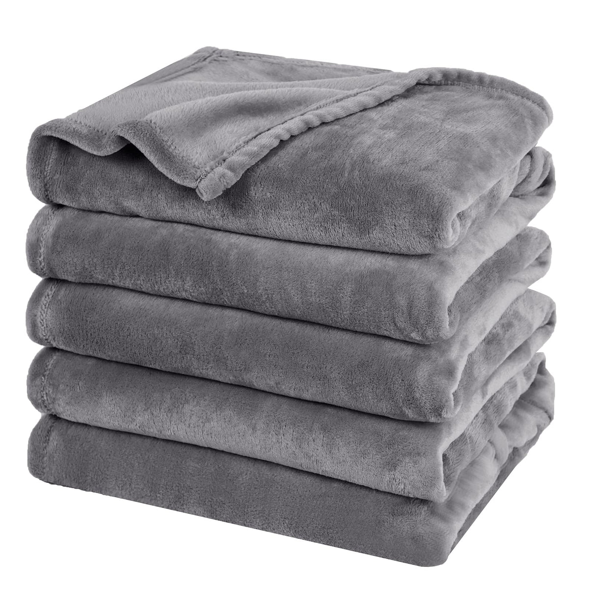 PHF Oversized King Big Fleece Blanket 120"x120", No Shed No Pilling Extra Large Soft Blanket, Giant 10'x 10' Lightweight for Bed, Sofa Travel and Camping, Suitable for All Season, Beige