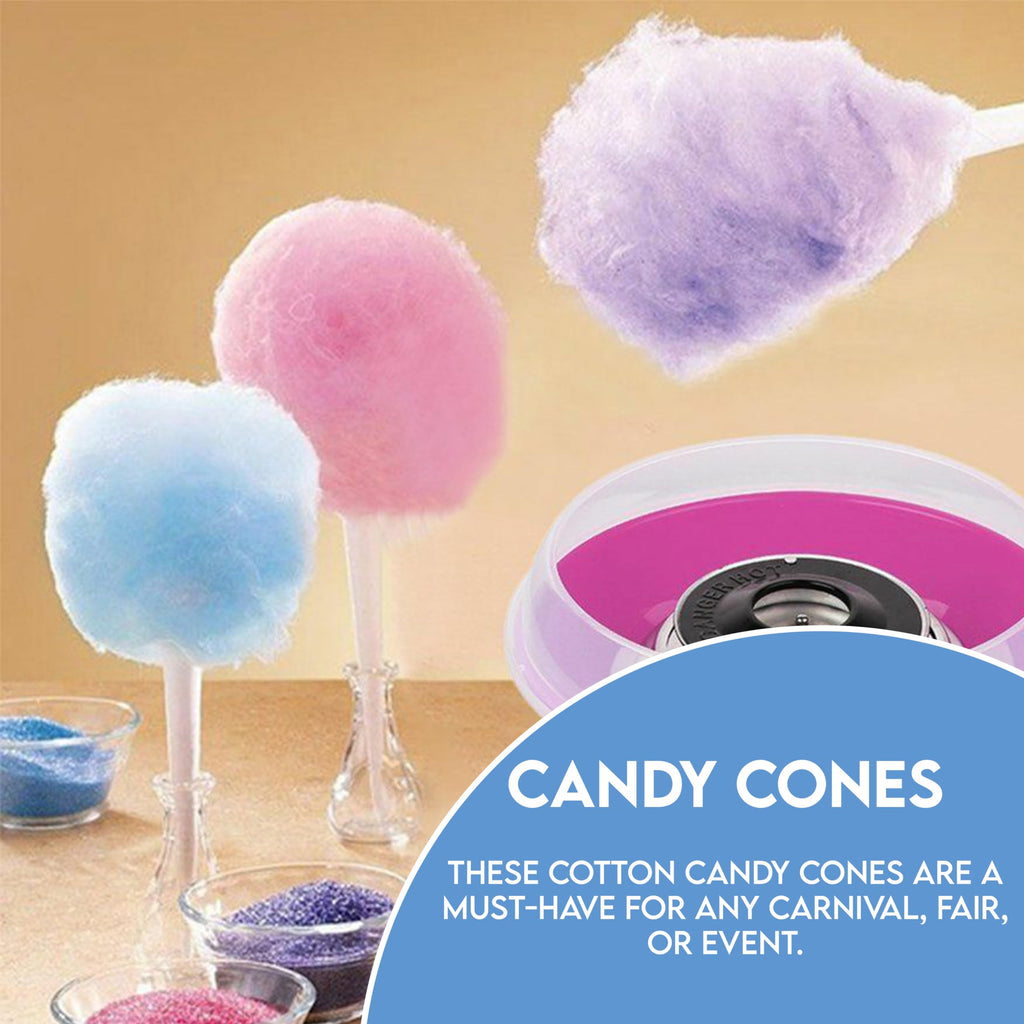 Plain Cotton Candy Cones - Package of 1,000