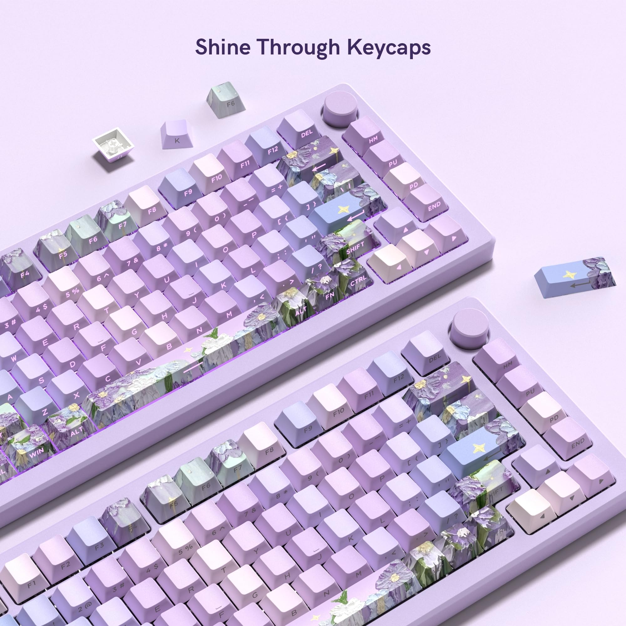 dagaladoo Black Topographic keycaps Double Shot PBT keycaps Shine Through Keyboard Keys Side Printed Key caps Cherry Profile Custom keycap Set for100%, 75%, 65%, 60% US Layout Mechanical Keyboard