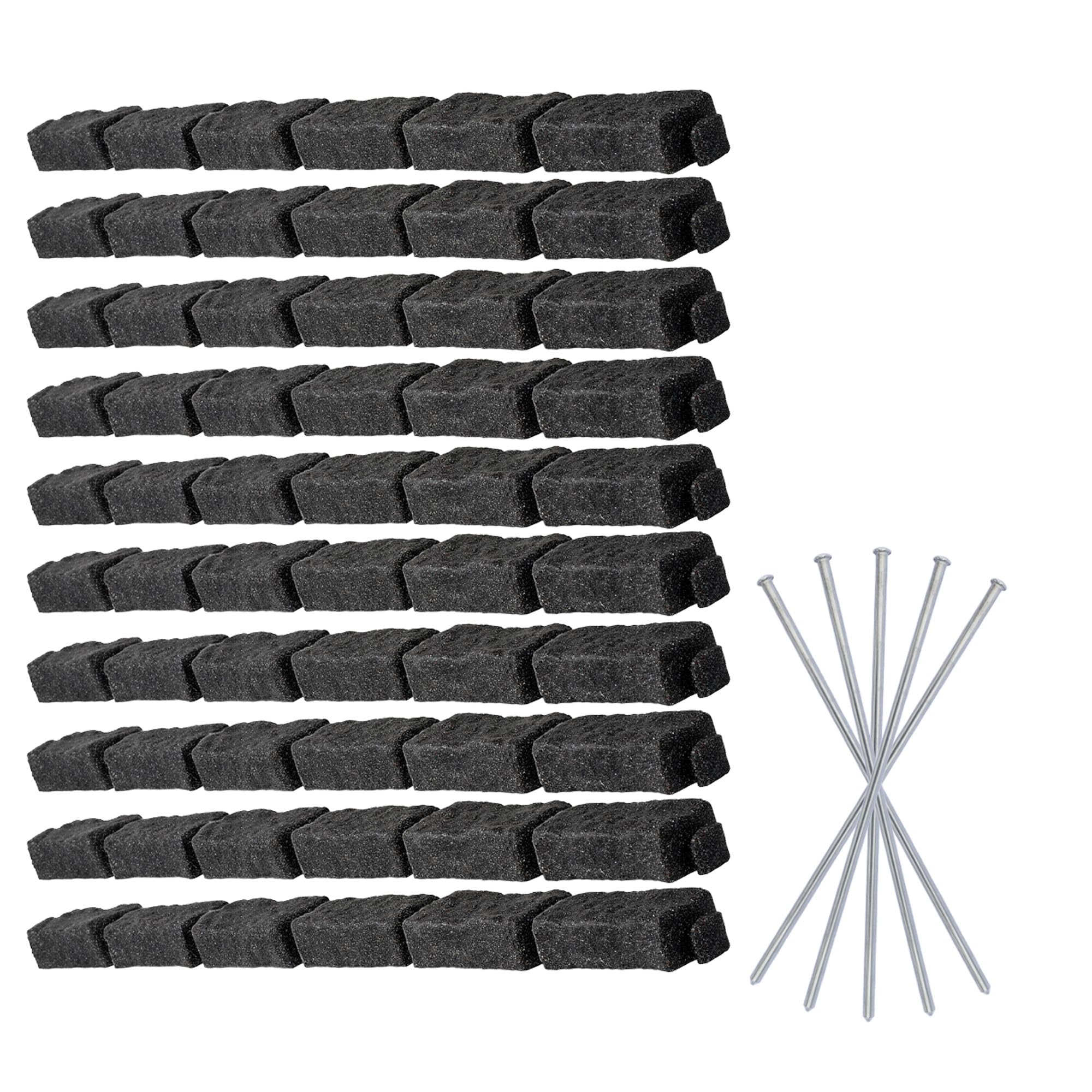 Beuta Landscape Edging | Garden Edging Border | Faux Stone Bricks for Lawn edging, Flower beds, Pathways & Yard Edging– 1 Pack | Each Section Has 6 Bricks 48"L x 4"W x 2.25"H | 3 Spikes |Cobblestone