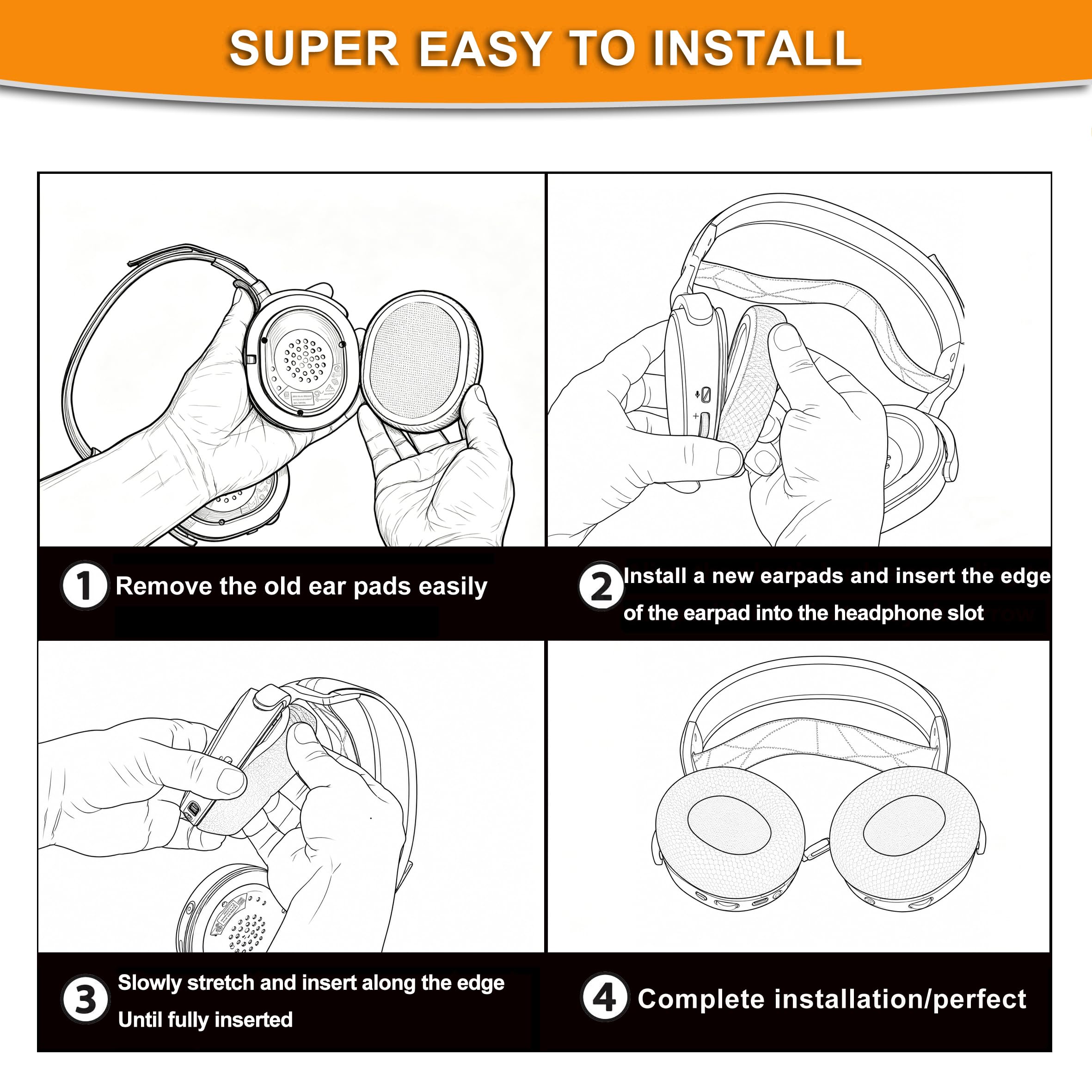 Arctis 3/5 / 7/9 Replacement Black Fabric Ear Pads Cushion Compatible with SteelSeries Arctis 3 / Arctis 5 / Arctis 7 Arctis 9 / Arctis 1 / Arctis pro Lossless Wireless Gaming Headset Headphone