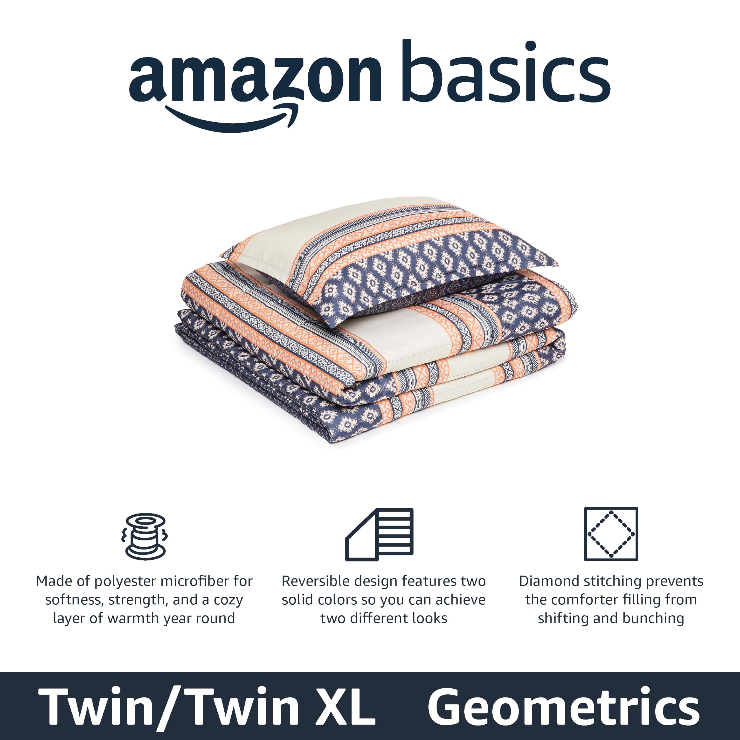 Amazon Basics Reversible Lightweight Microfiber All Season Comforter Blanket, Twin/Twin XL, Burgundy/Grey (Pack of 2)