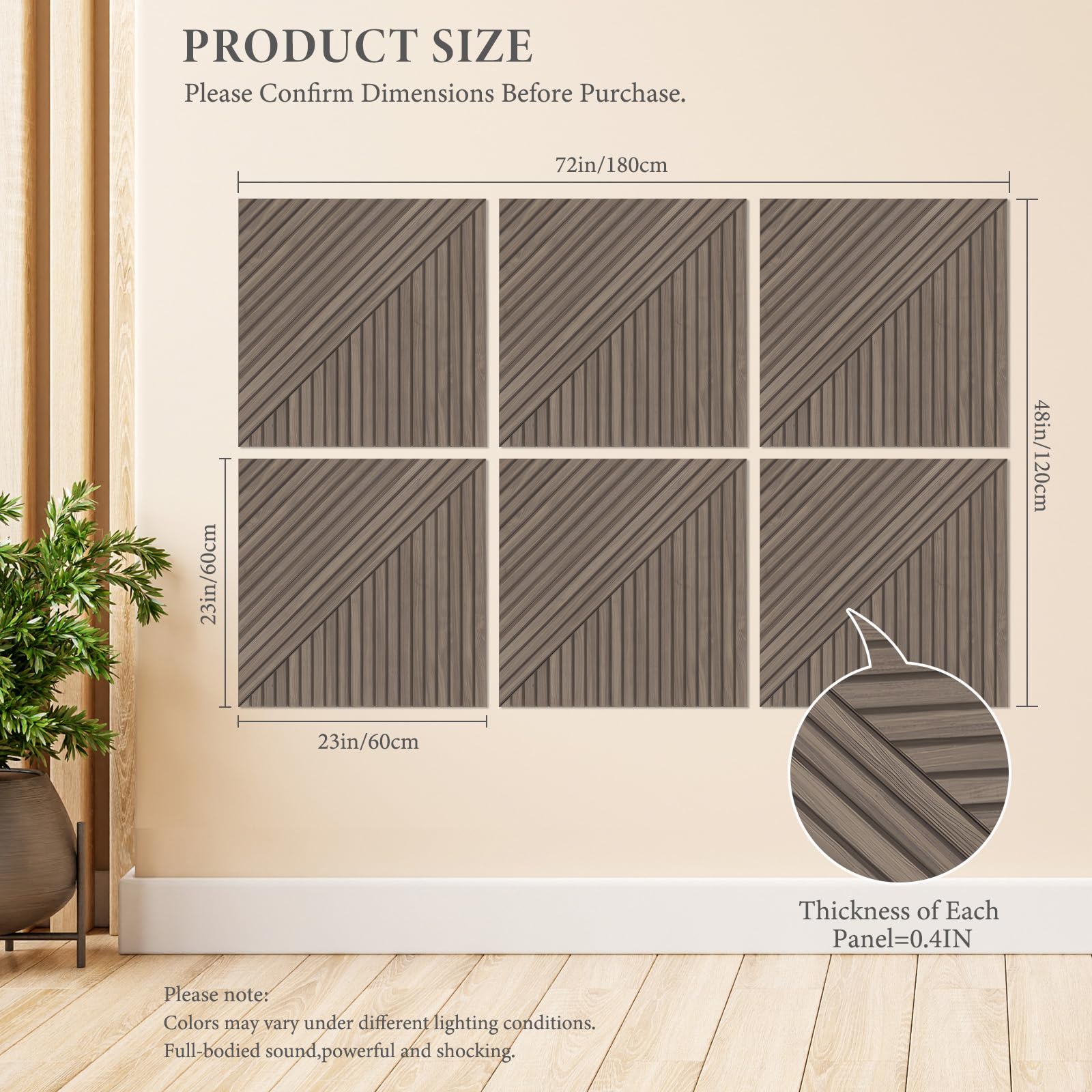 JBER 6 Pack Art Acoustic Panels, 47.2×27Inches Soundproof Wall Panels, Large Self-Adhesive Wall Panels, Decorative Sound Absorbing Panels, Sound Panels for Recording Studio(Black Gold Marble)