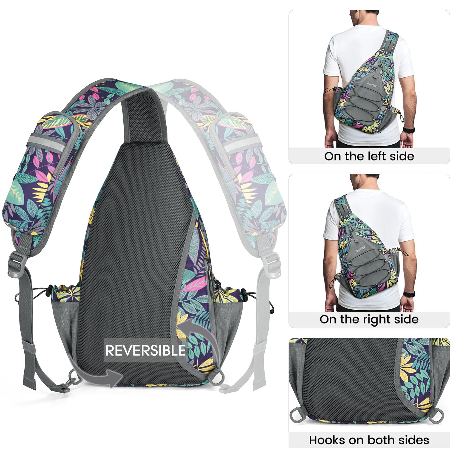 G4Free Pickleball Bag, Crossbody Sling Bag for Men Women, Pickleball Backpack, Pickle Ball Paddle Bag Gifts for Sports