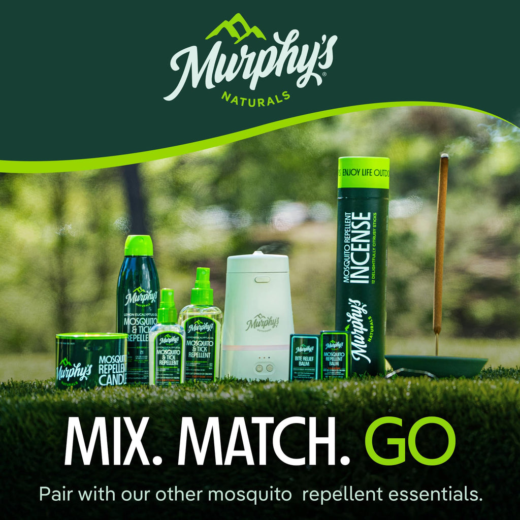 Murphy’s Naturals Mosquito Repellent Wipes, Improved Resealable Pack, Plant-Based Lemongrass & Rosemary, 10 Wipes, 3-Pack