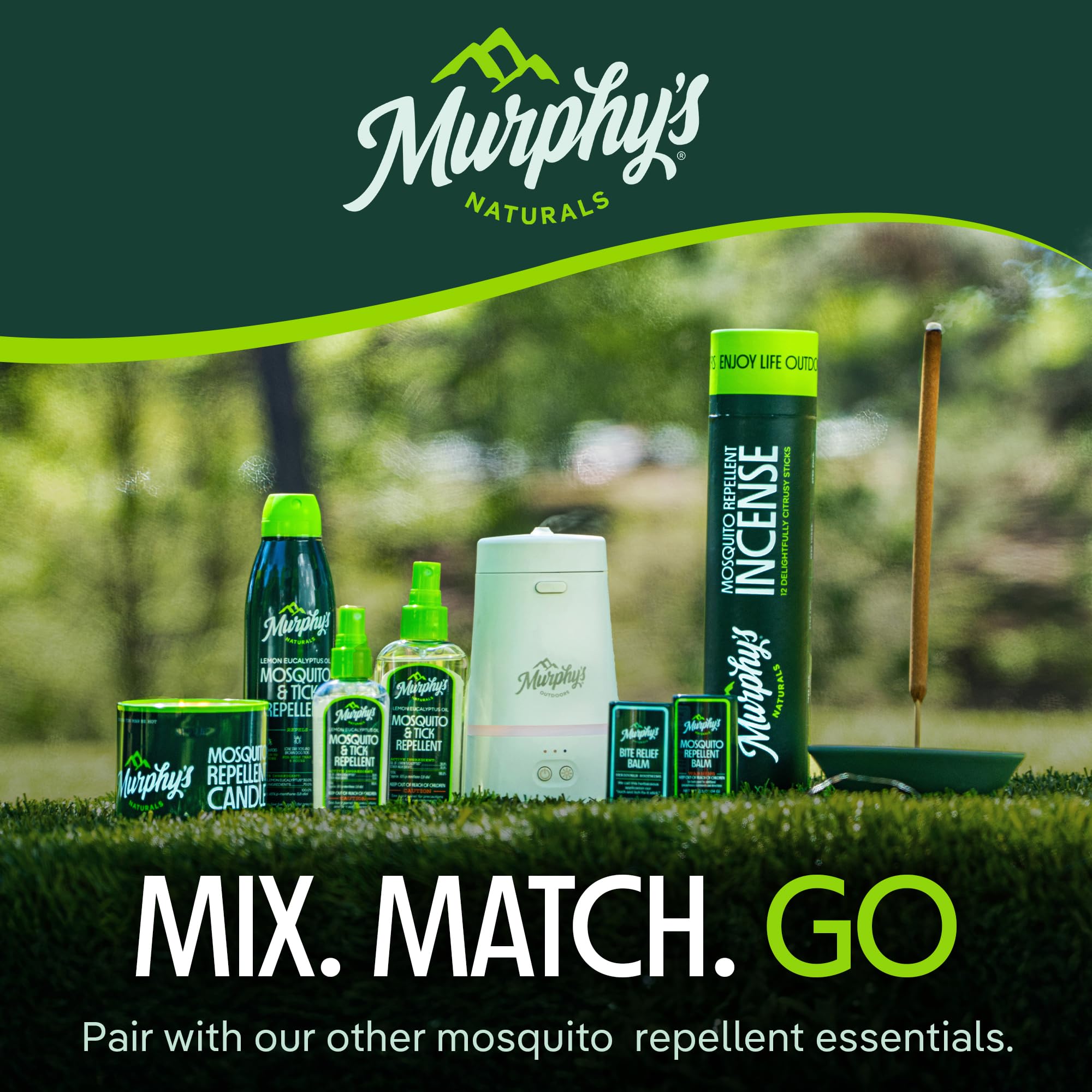 Murphy’s Naturals Mosquito Repellent Wipes, Improved Resealable Pack, Plant-Based Lemongrass & Rosemary, 10 Wipes, 3-Pack