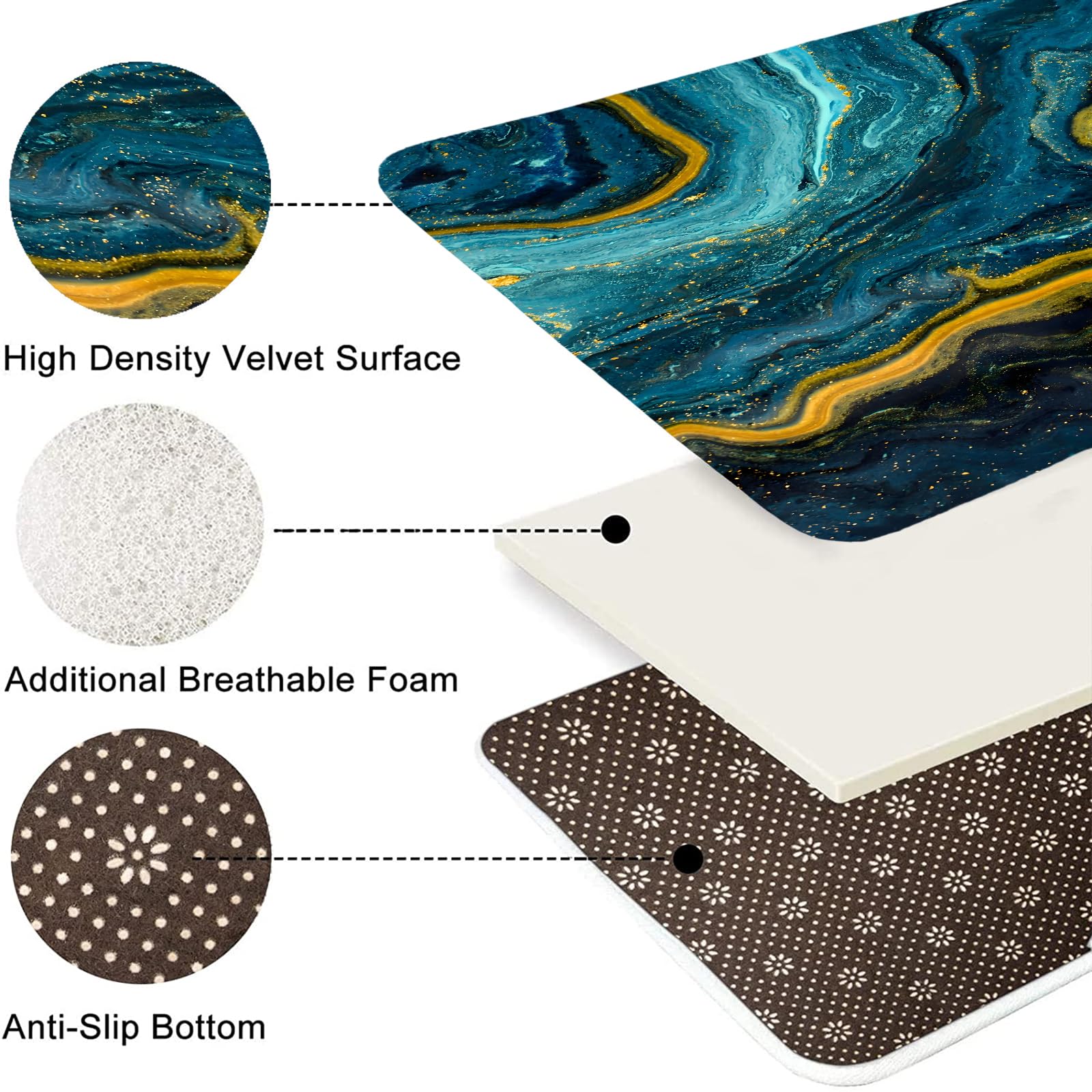 Nkzply 4 Pcs Black Marble Shower Curtain Sets with Rugs Gold Bathroom Sets with Shower Curtain and Rugs Modern Abstract Bathroom Decor Accessories Shower Curtains for Bathroom Toilet Lid Cover