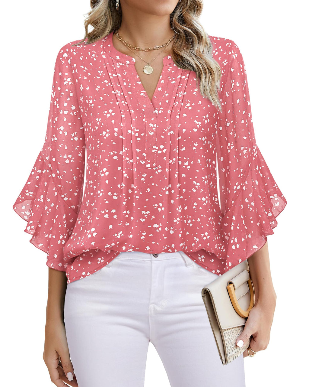 Timeson Women's 3/4 Sleeve Top | Dressy, Casual