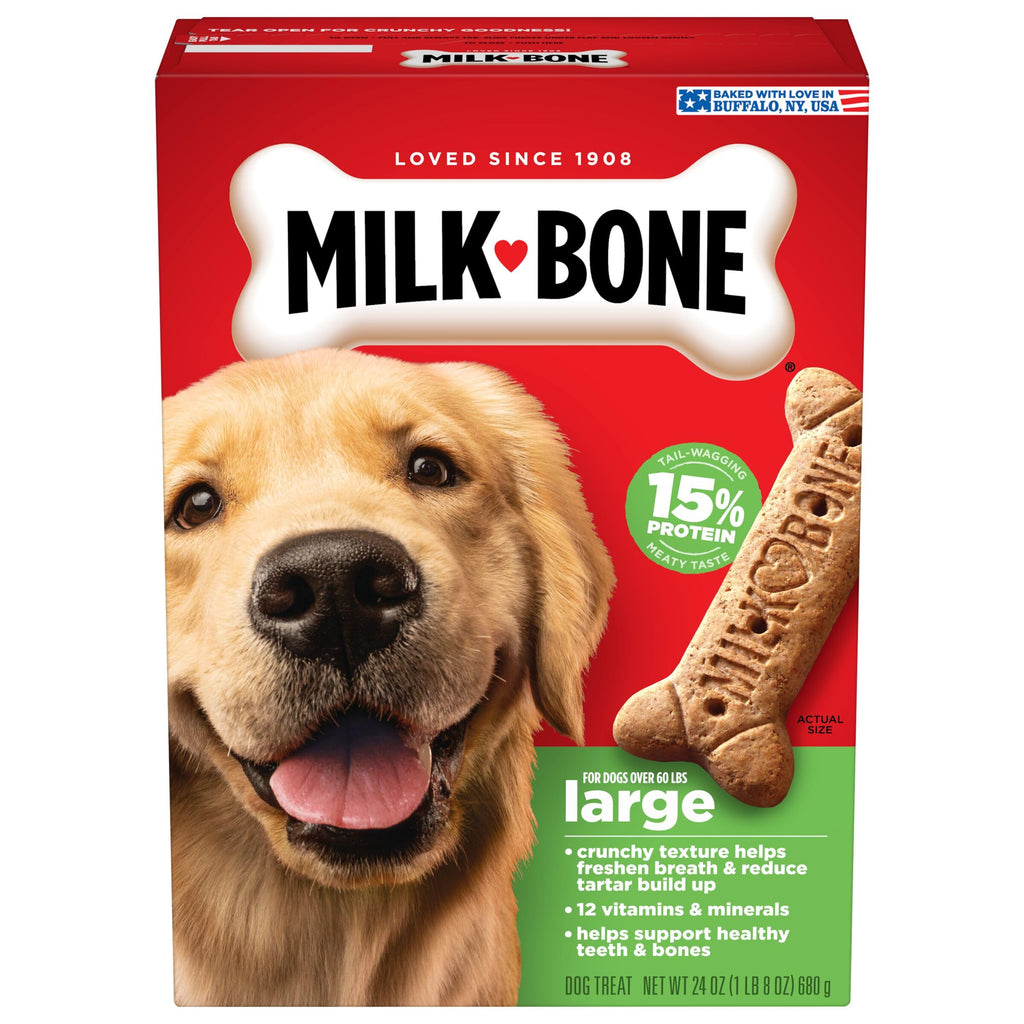 Milk-Bone Crunchy Small Dog Treats, 24 Oz. Boxes, Original Beef Flavor (Pack of 12)