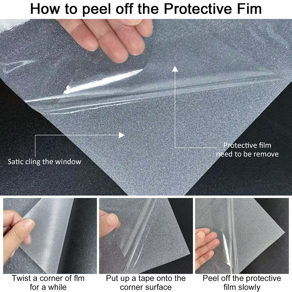 Window Privacy Blinds, Removable Glass Door Privacy Film, Suitable for Bathrooms, Offices, Static Cling Decorative Film, Reusable Window Stickers (Blinds, 17.5 x 78.7 inch)