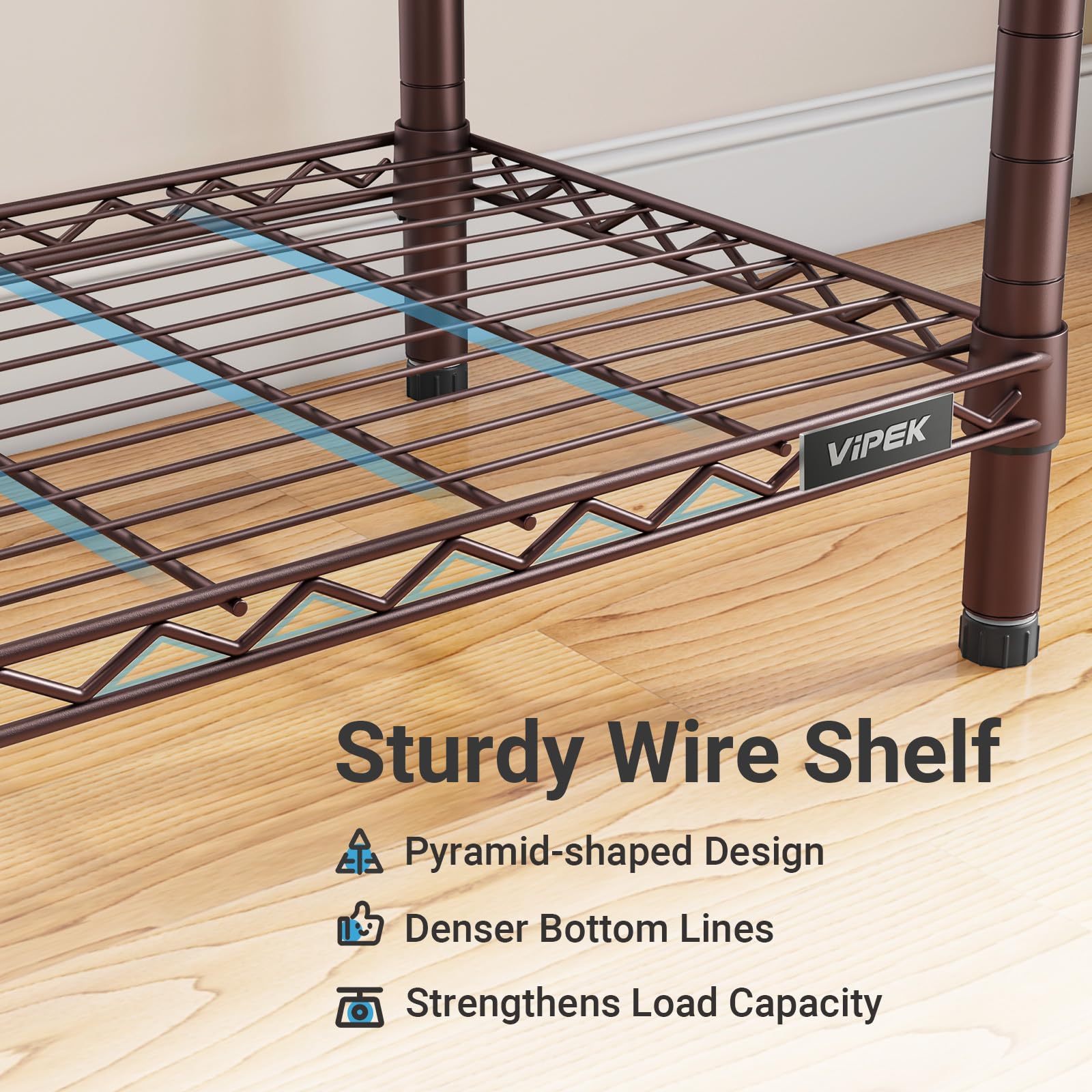 VIPEK Classic V6 Heavy Duty Clothes Rack, 7-Tier Garment Rack with Adjustable Shelves, Portable Closet Organizer with 4 Hanging Rods, Space-Saving, 850lbs Capacity, 68.9" L x 15.7" W x 76.4" H, Black
