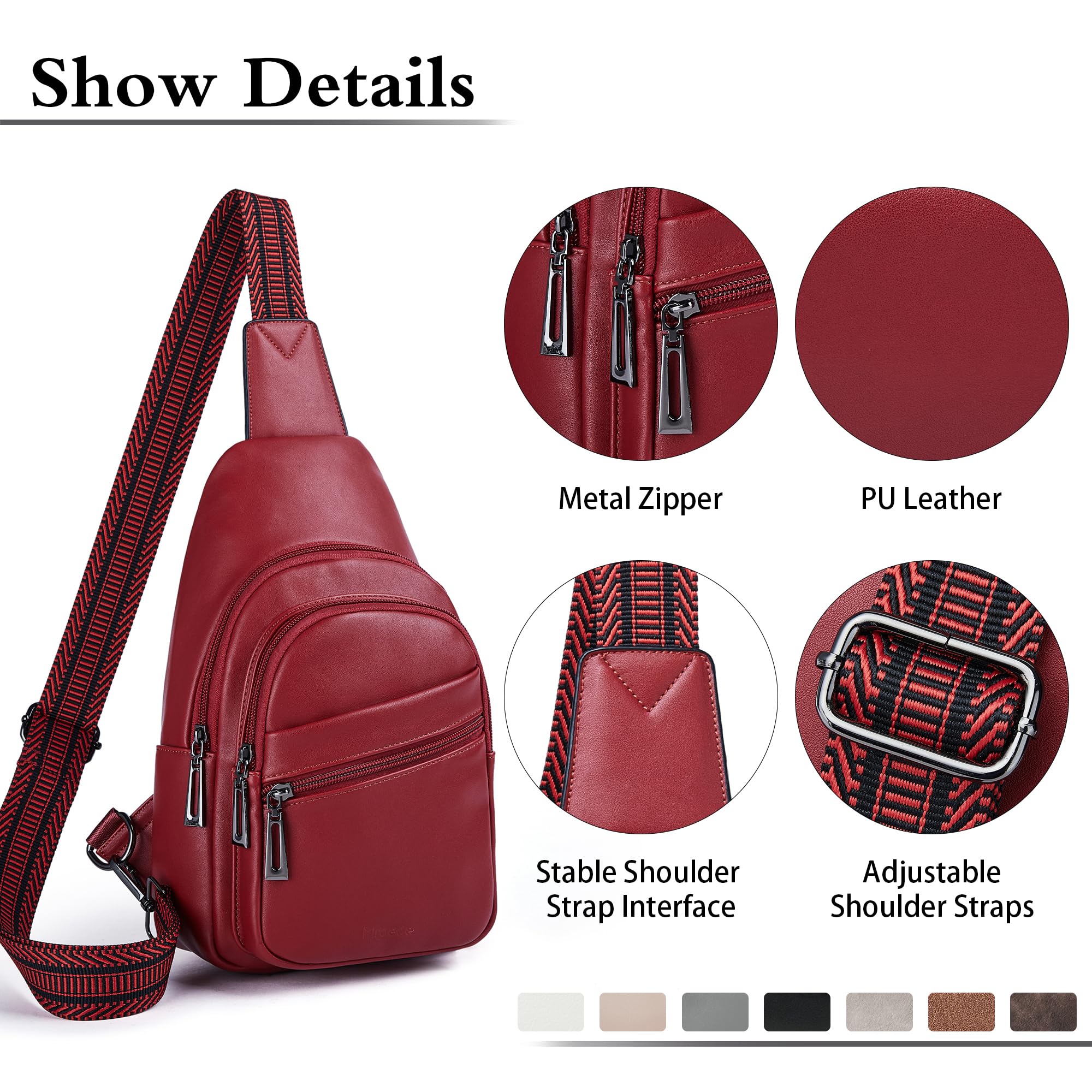 Sling Bag Crossbody Bags for Women Small Cross Body Bag Fanny Packs Chest Sling Purse for Daily Travel Leisure Sport