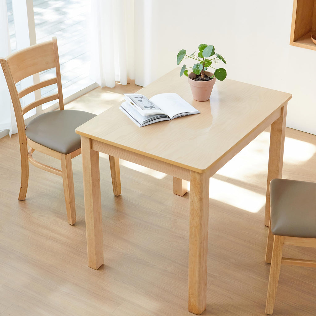 Livinia Cabin 33.5" Wooden Dining Table/Small Rectangular Modern Farmhouse Solid Wood Kitchen Table Desk (Black)