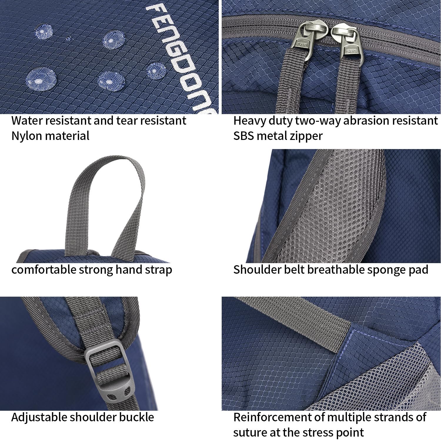 FENGDONG 35L Lightweight Foldable Waterproof Packable Travel Small Hiking Backpack Daypack for men women