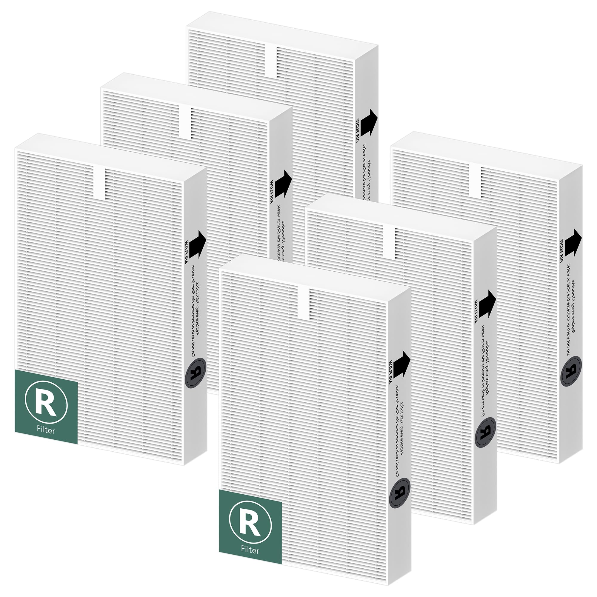 Air Purifier Filter R Replacement for Honeywell Air Purifier HPA100/200/300 and 5000 Series, Funmit 3 Pack Filter Compatible with Honeywell R Filter (HRF-R3 & HRF-R2 & HRF-R1)