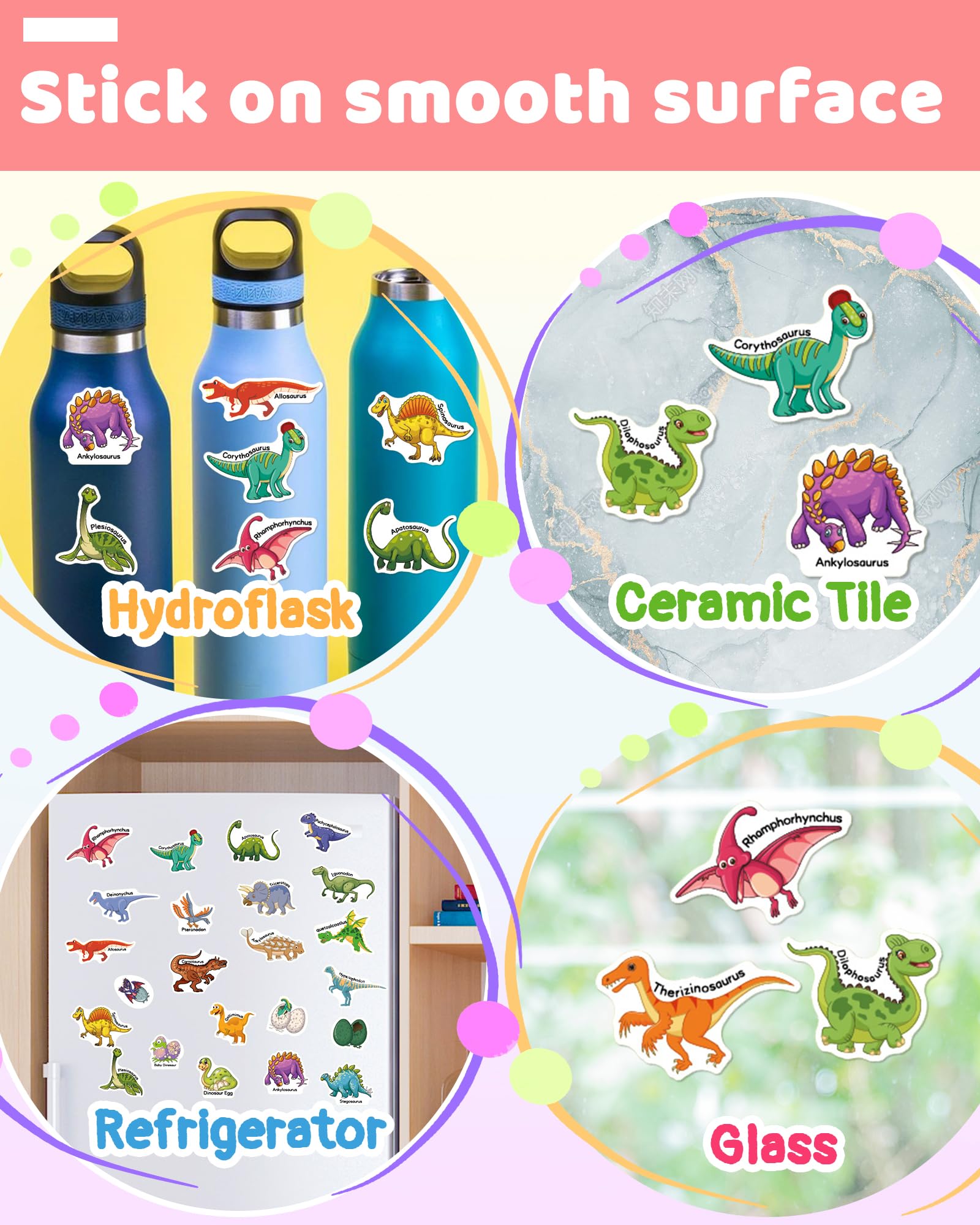 Benresive Reusable Sticker Book for Toddlers, Stickers for Kids, Travel Toys for Arts & Crafts Activities, Birthday Gift for Boys & Girls, Animals Dinosaurs Insects Themes