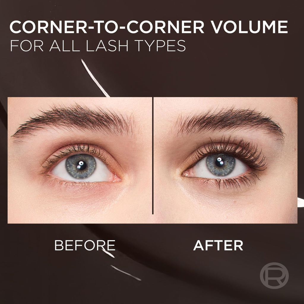 L'Oreal Paris Voluminous Panorama Mascara, Volumizing and Lengthening Formula, Longwear, Smudge-Resistant and Washable, All Night Black Mascara, 0.33 Fl Oz