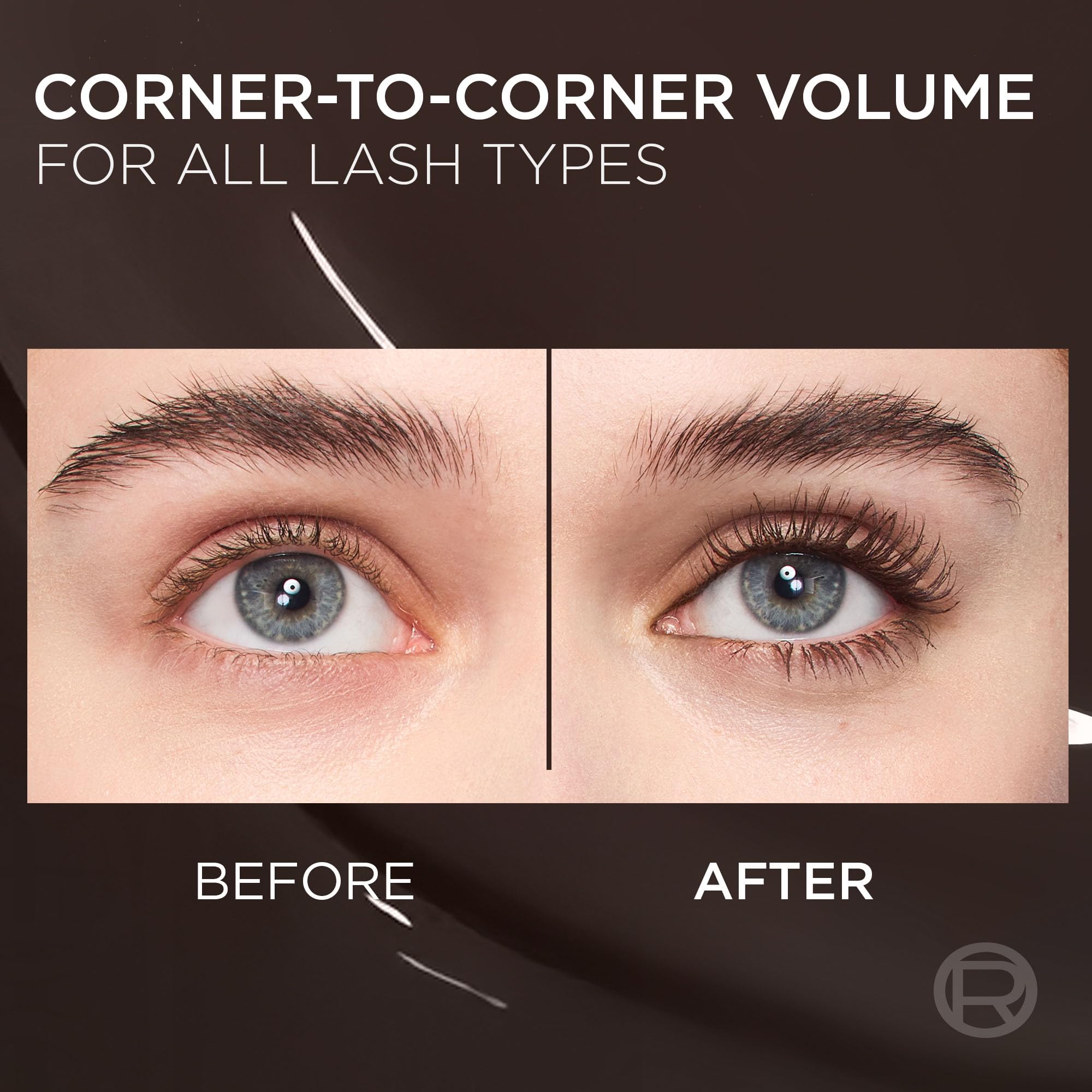 L'Oreal Paris Voluminous Panorama Mascara, Volumizing and Lengthening Formula, Longwear, Smudge-Resistant and Washable, All Night Black Mascara, 0.33 Fl Oz