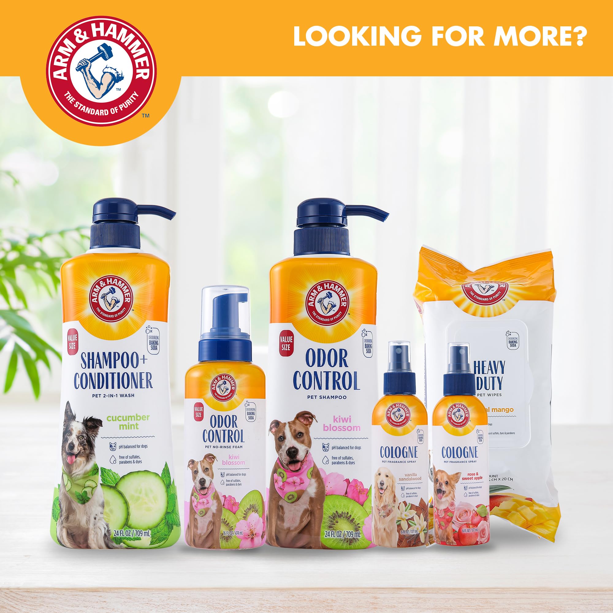 Arm and Hammer for Pets Heavy Duty Multipurpose Dog Bath Wipes, Mango Scent, Travel Size - All Purpose Wipes That Remove Odor and Refresh Dog Coat Between Baths, 30 Count