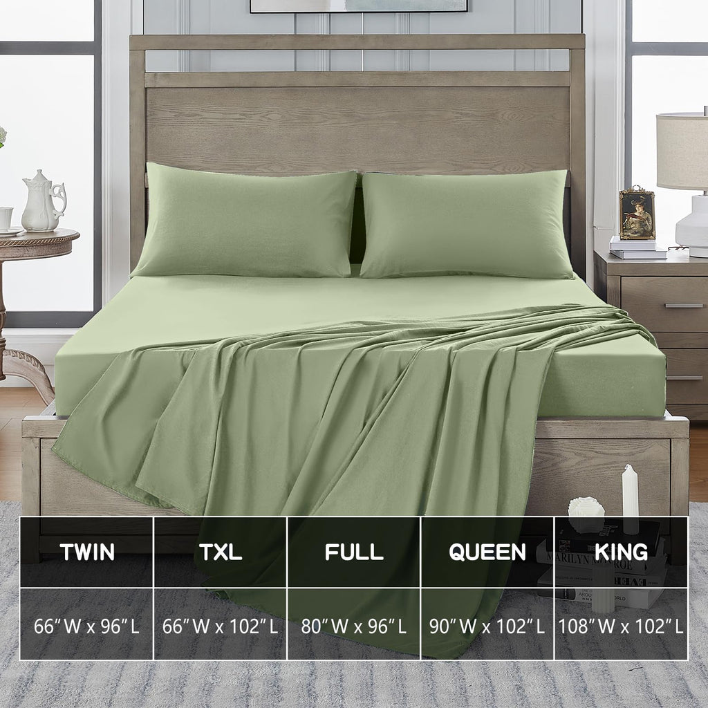 FreshCulture Twin XL Flat Sheet - Hotel Quality Twin XL Flat Sheet Only - Brushed Microfiber Top Sheet - Ultra Soft & Breathable - Wrinkle-Free - Easy Care - Single Flat Sheet (Twin XL, Beige)