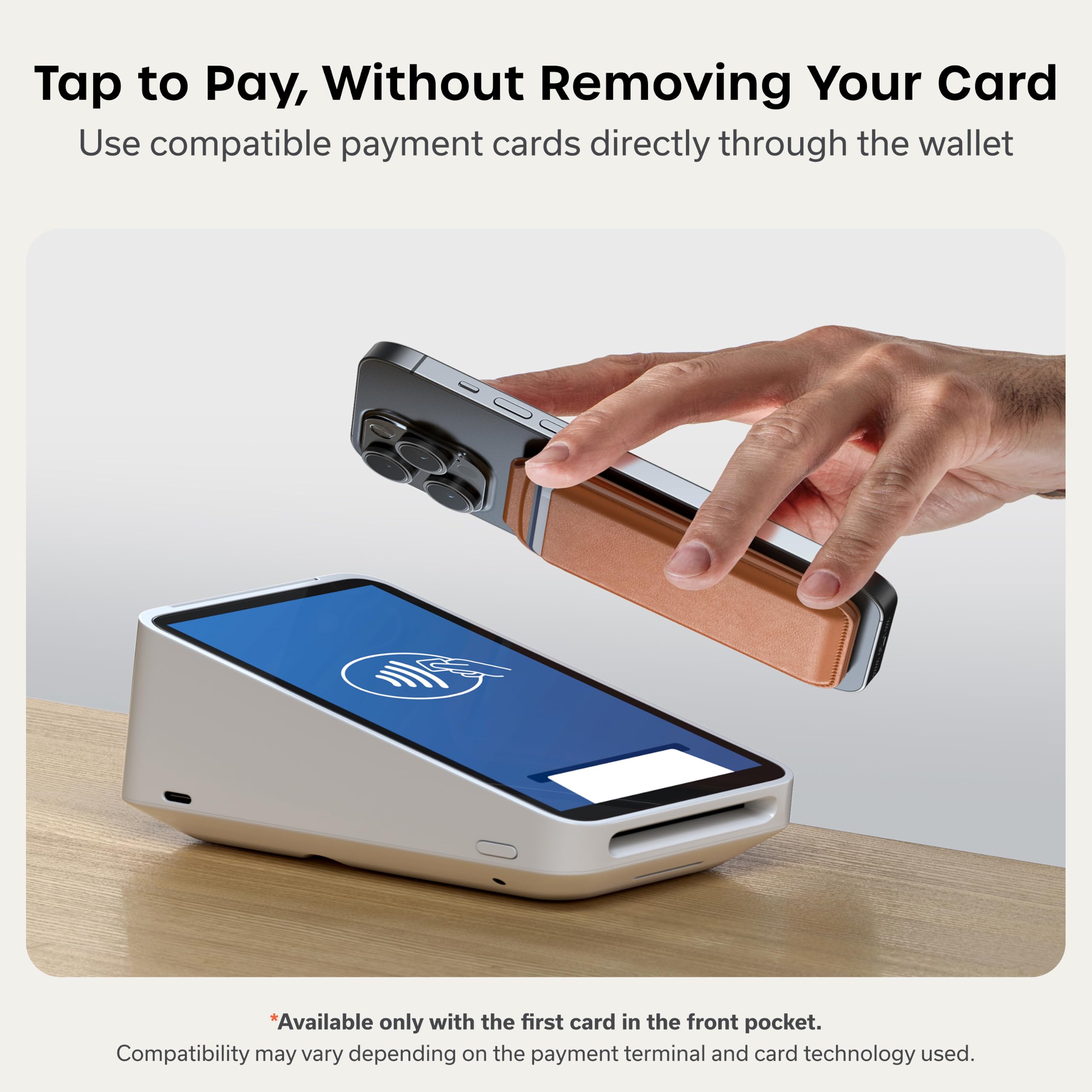 Satechi Magnetic Magsafe Wallet, Double Flap Stand Card Holder, 4 Slots with Front NFC Pass-Through, Adjustable Phone Attachment for iPhone 17/16/15/14/13/12, Travel Accessory