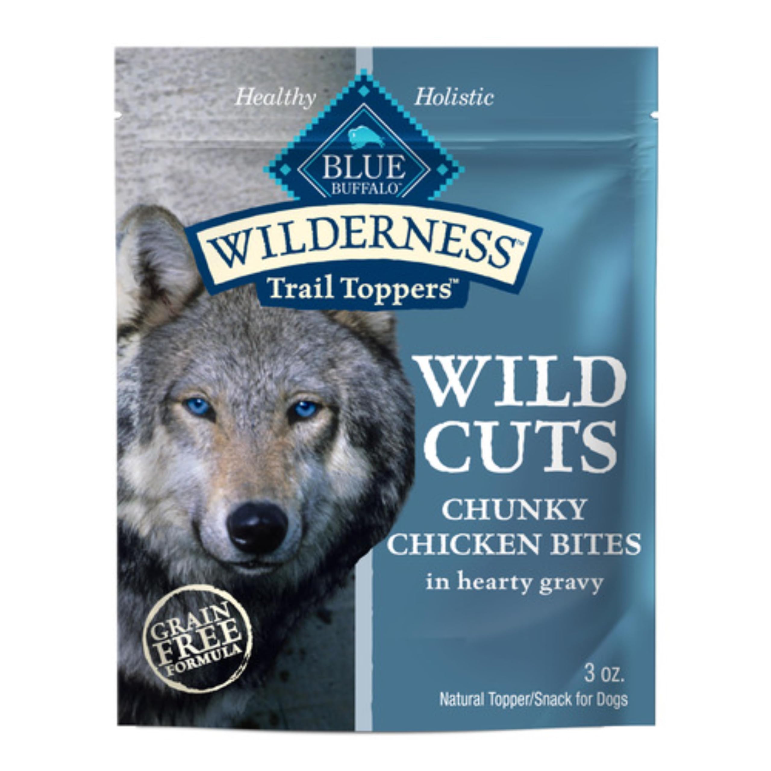 Blue Buffalo Wilderness Wild Cuts Trail Toppers Chunky Bites In Hearty Gravy - Beef - 3 Oz