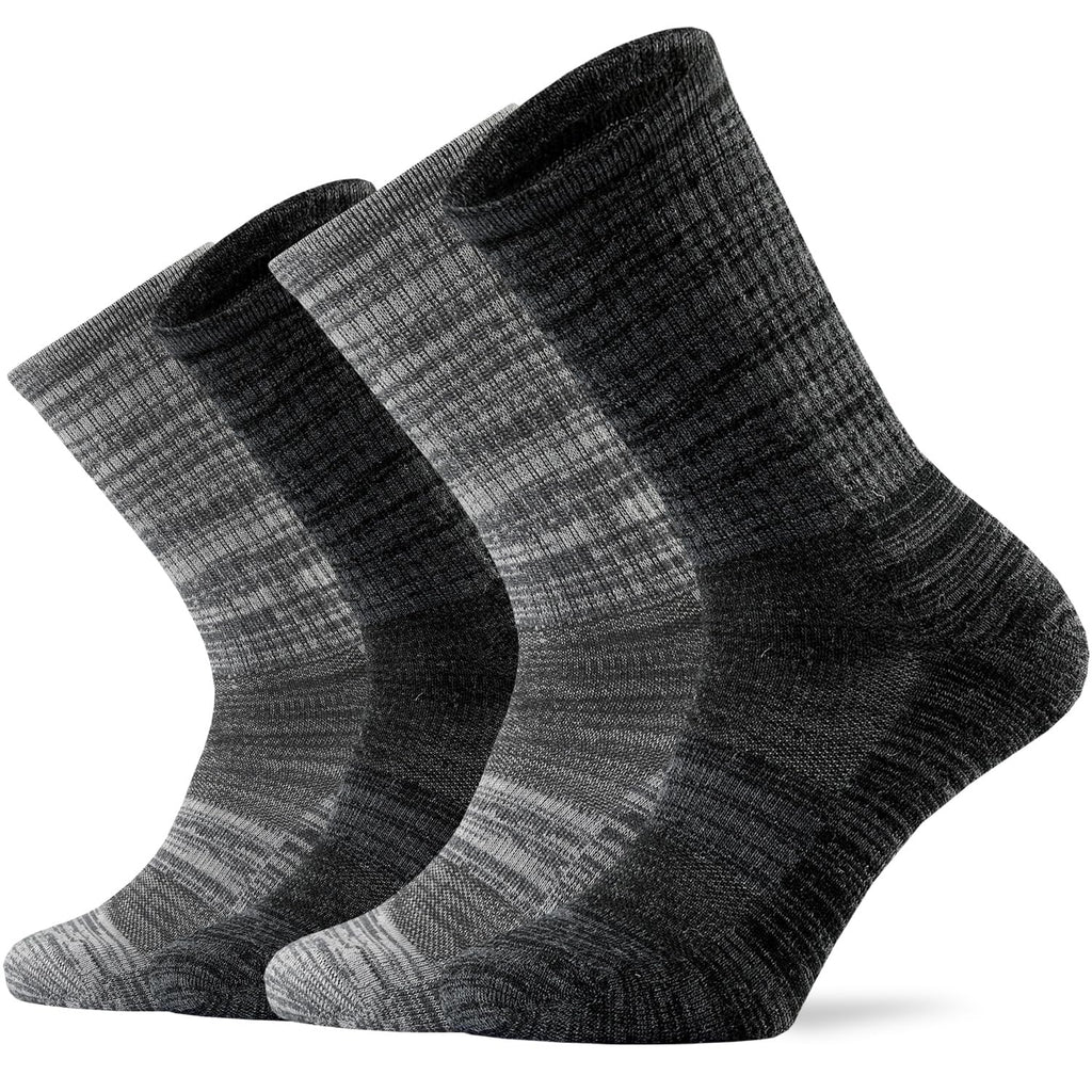 Ortis Men's Extra-Fine Merino Wool Cushioned Crew Socks with Light Weight Moisture Control Comfy for Men Outdoor Hiking Hiker