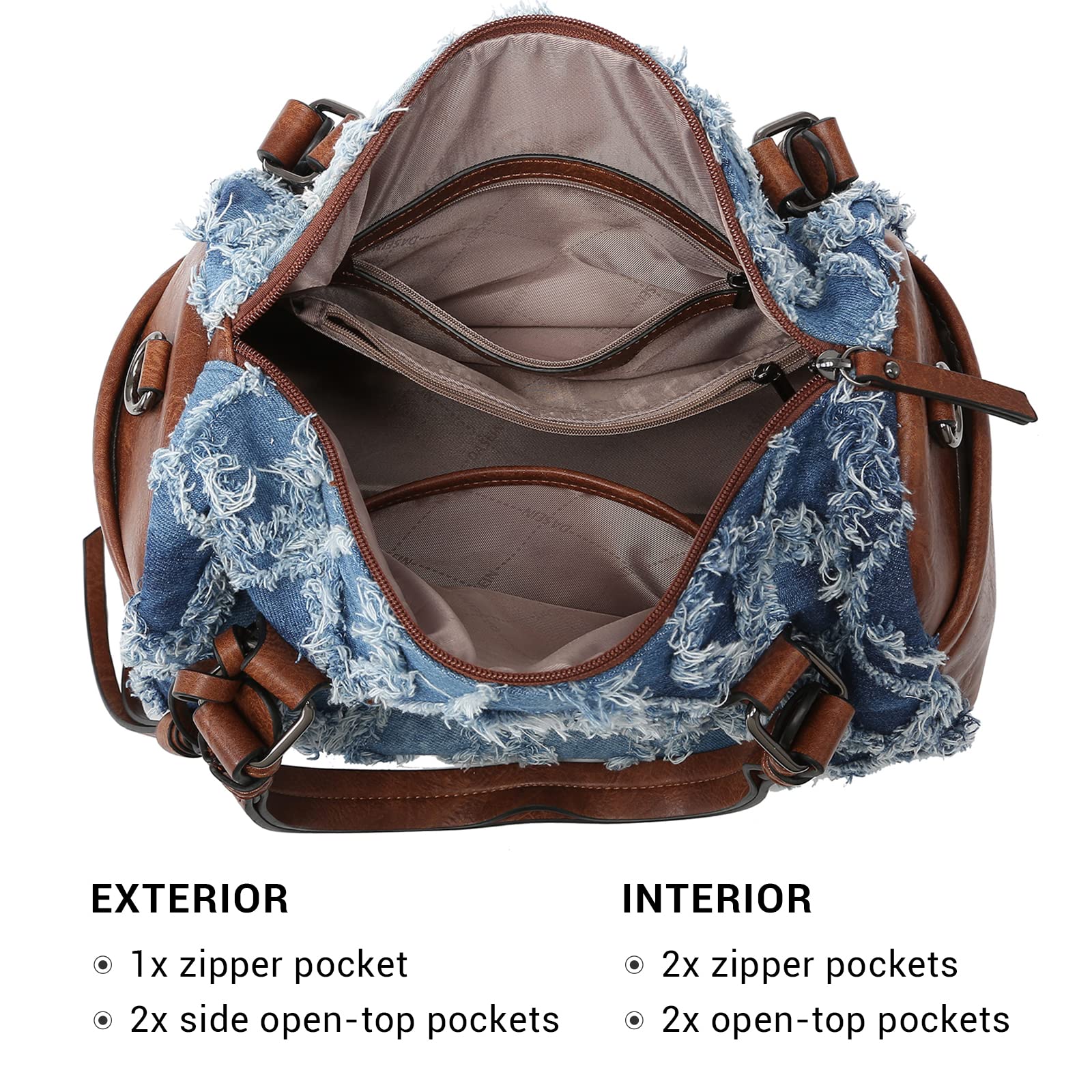 Dasein Women Soft Vegan Leather Barrel Bags Large Hobo Top Handle Work Totes Satchel Handbags Shoulder Purse