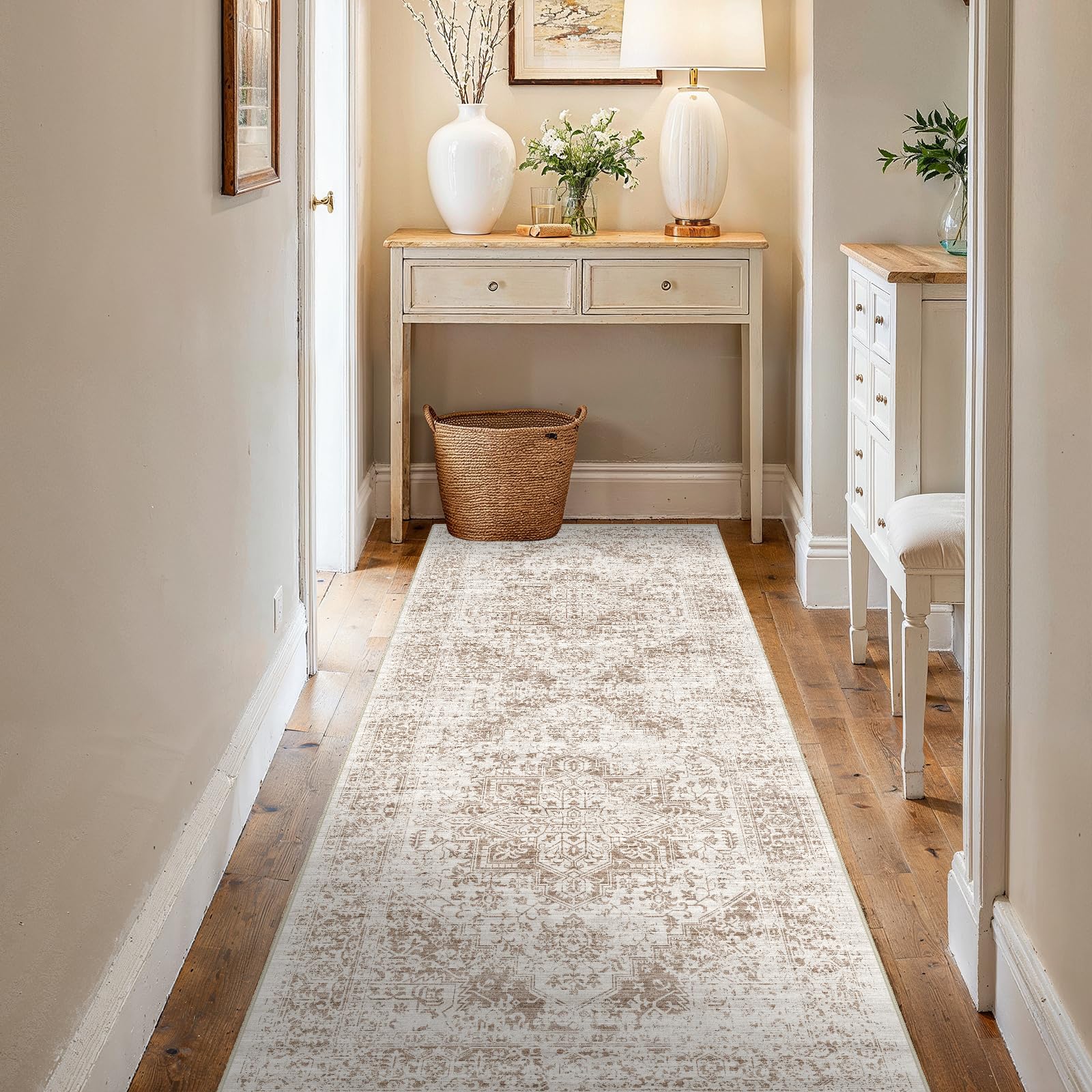 2x5 Washable Kitchen Runner Rug - Soft Low Pile Floral Animal Cat Print Rugs with Non-Slip Backing Waterproof Stain-Resistant Indoor Carpet for Hallway Entryway Bathroom Bedroom (Black)