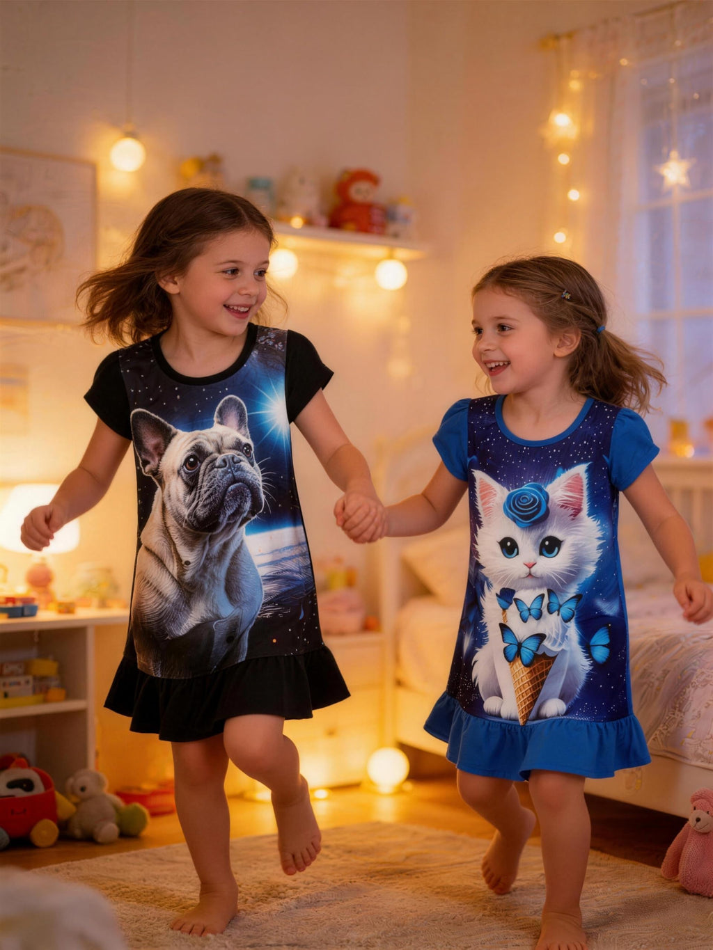 Nightgowns for Girls Kids Pajamas Princess Dress Sleepwear Night Gown 3-10 Years