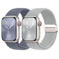 Braided Stretchy Bands with Magnetic Clasp Compatible for Apple Watch Band 38mm 40mm 41mm 42mm 44mm 45mm 46mm 49mm Women Men, Nylon Sport Solo Loop for iWatch Series 11 10 9 8 7 6 5 4 3 Ultra 3 2 1 SE