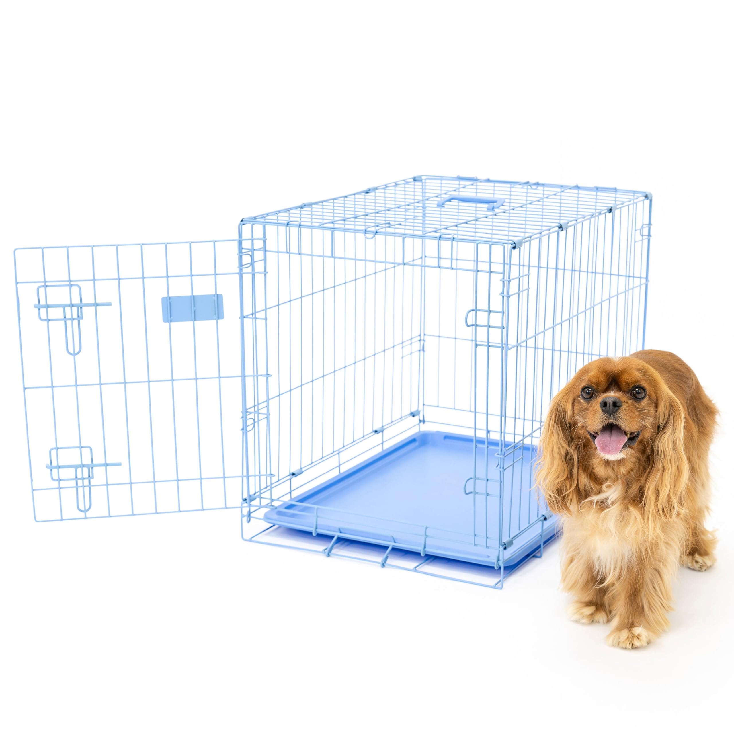 Carlson Secure and Compact Double Door Metal Dog Crate, Medium with Divider Panel