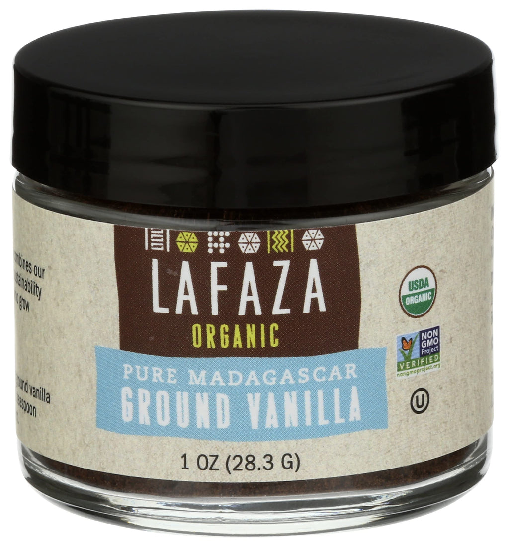 Lafaza Organic Madagascar Bourbon Pure Ground Vanilla Bean Powder, 1oz