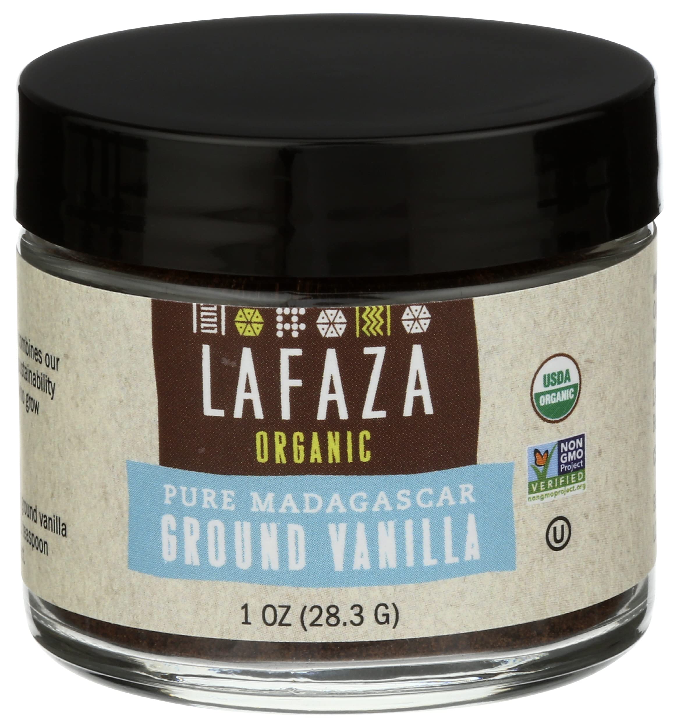 Lafaza Organic Madagascar Bourbon Pure Ground Vanilla Bean Powder, 1oz