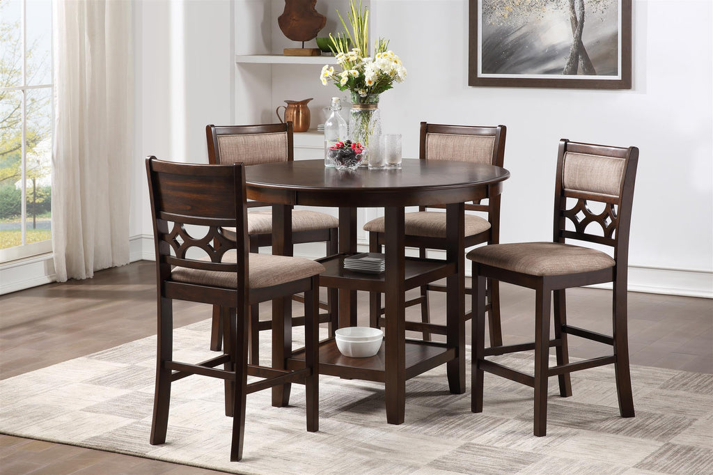 New Classic Furniture Mitchell Dining Room Table, Beige and Brown