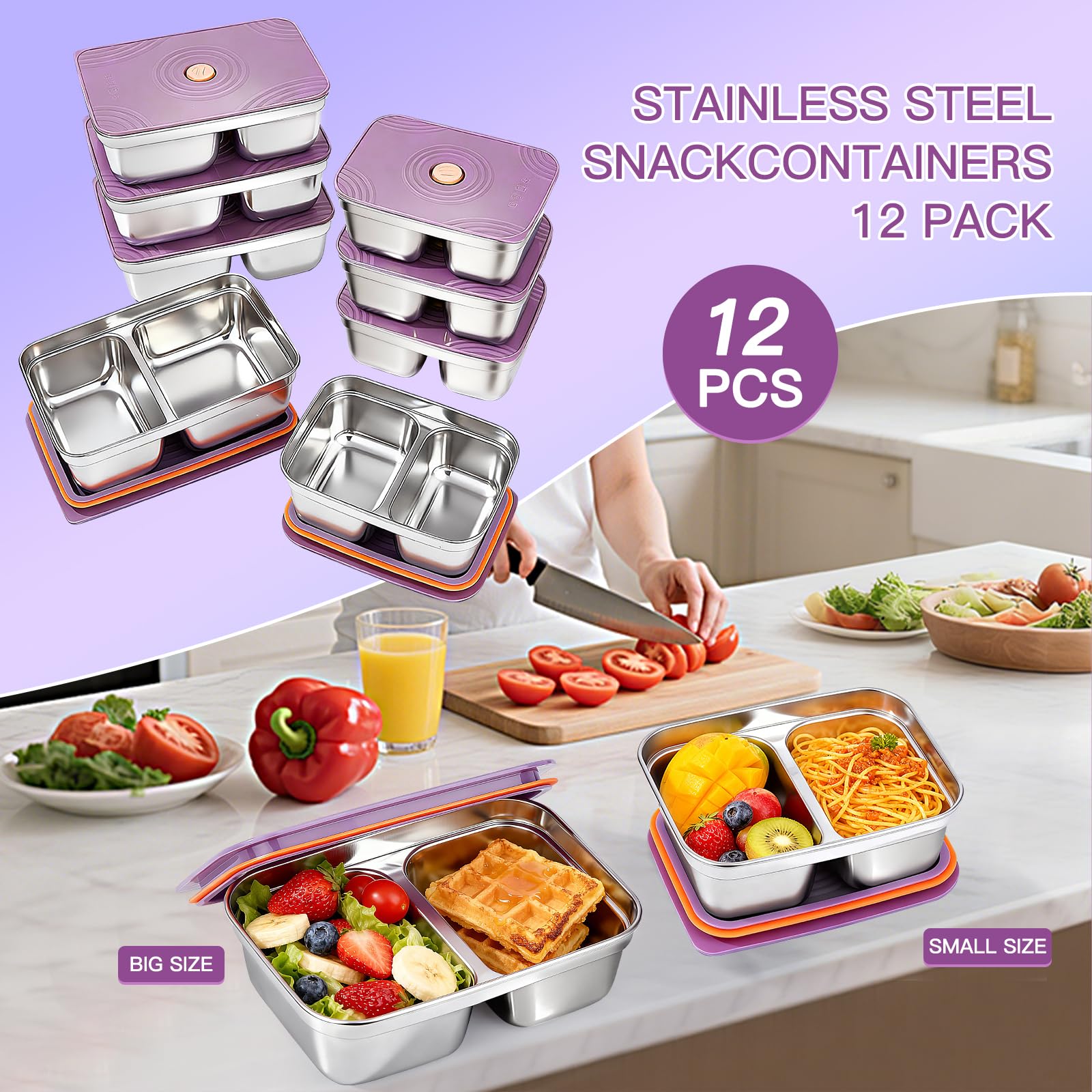 GIUOIDUO 10 Pack Stainless Steel Food Storage Containers with Leak-Proof Lids, 37oz Reusable Metal Meal Prep Lunch Boxes, Stackable, Dishwasher Safe for Snacks, Fruits & On-the-Go Meals, BPA-Free