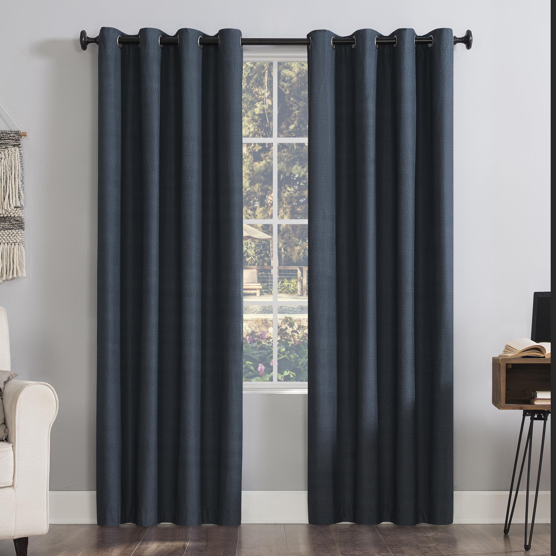 Sun Zero Columbia Thermal Insulated 100% Blackout Grommet Curtain Single Panel, 50" x 63", Cedar Orange