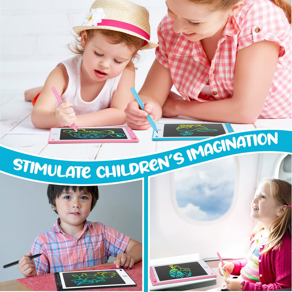 Epakh 16 PCS LCD Writing Tablet for Kids - 8.5 Inch Reusable Writing Board Drawing Doodle Pad Gift for Girl & Boy, Toddlers, Back to School, Birthday Party Favors(Black)
