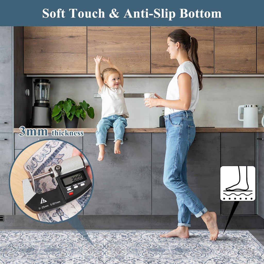 Clear Frosted Floor Mat, PVC Durable Anti-Scratch Floor Mat (24"x 36")