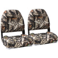 NORTHCAPTAIN Marine Boat Chair 2 Pack,Camo High Back Folding Fishing Boat Seat for Fishing, Bass/Jon/Pontoon Boats, 4 Mounting Screws Included
