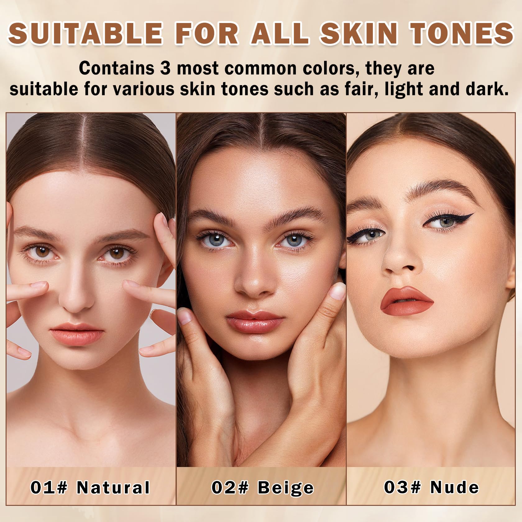 Air Brush Makeup Foundation and Makeup Primer for Face,Hydrates and Moisturizes,Buildable Coverage with Anti-aging Formula for Smooth Radiant Skin (01 Natural/Warm Porcelain)