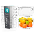 Sorbus Large Clear Plastic Storage Bins for Shelves, Clothes, with Handle - Clear Storage Bins, Drawer, Shelf, Closet, Pantry, Fridge, Freezer Organizer Bins, Closet Organizers and Storage (2 pack)